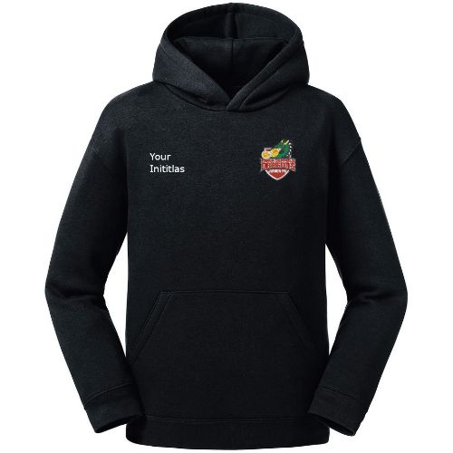 North Duffield Dragons Russell Europe Kids Authentic Hooded Sweatshirt Black